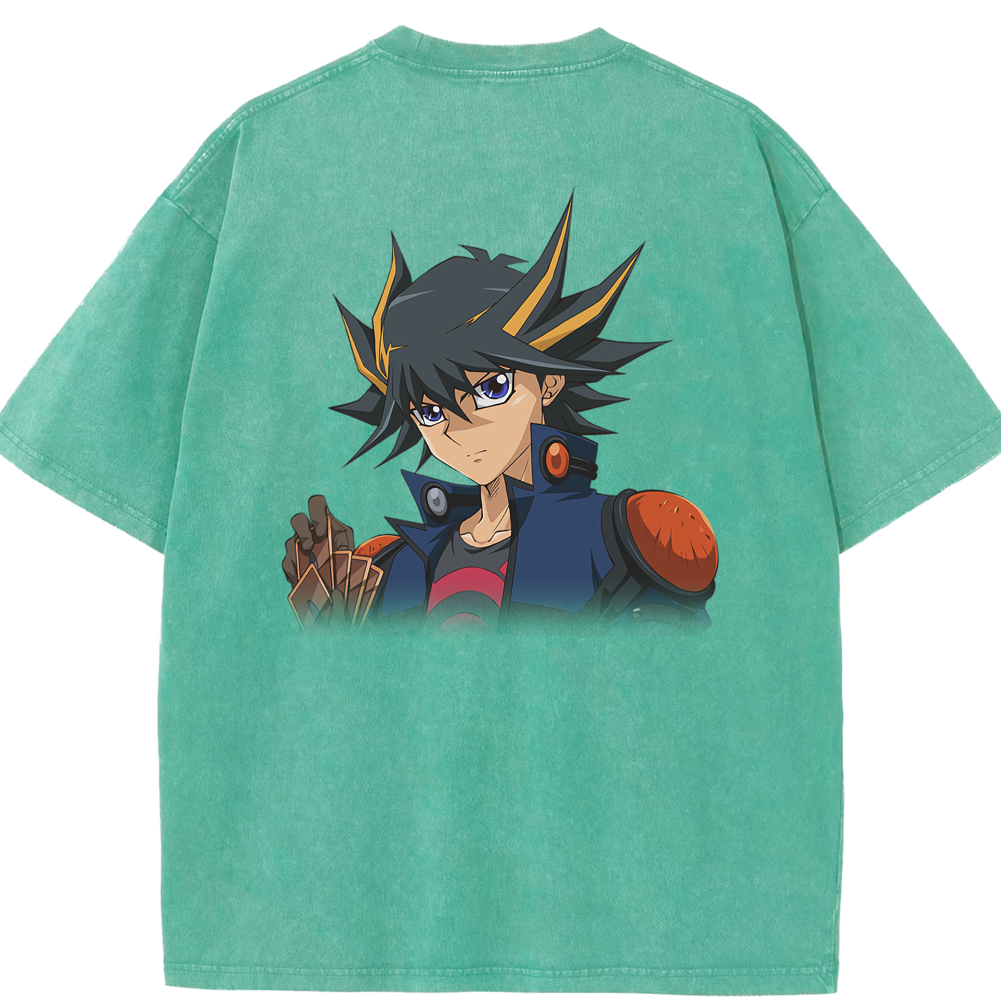 （画像用） 遊☆戯☆王 Yu-Gi-Oh! 綿100% ヴィンテージ風 半袖Tシャツ（背面プリント）